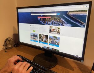 A computer screen showing the Grantguru website
